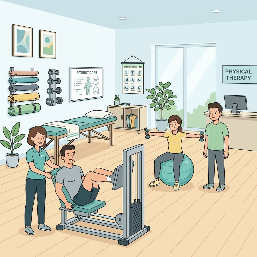 Physical Therapy Clinic Illustration